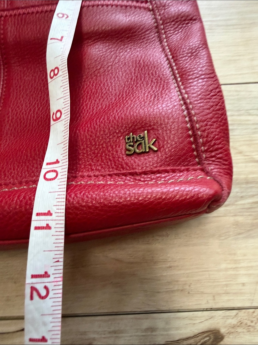 The Sak Red Leather Crossbody Bag with Adjustable Strap - Picture 7 of 9